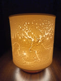 Girl and Deer – Lithophane Lamp